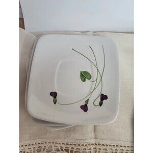 Orchard saucers set of 4 wood violet